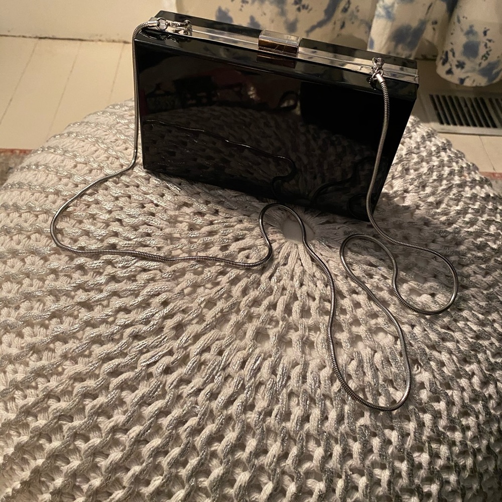 Black lacquer clutch